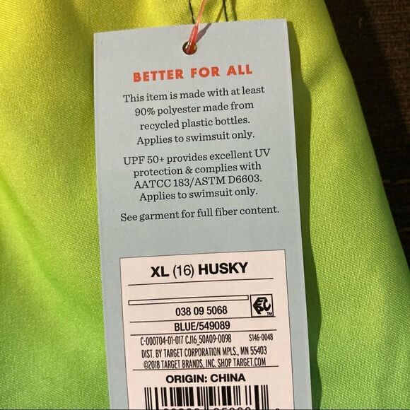 CAT & JACK FANTASTIC DINOSAUR SWIM TRUNKS / SZ: BOYS 16: HUSKY / NWT - Picture 5 of 7